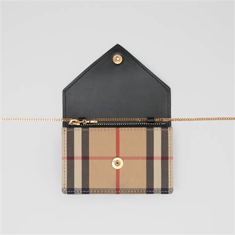 burberry accessories cheap|Burberry card case with strap.